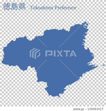 日本向量插圖地圖素材：德島縣地圖 139363417
