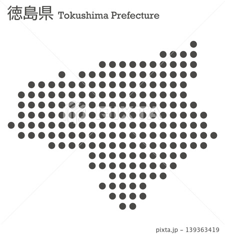 日本のベクターイラスト地図素材:徳島県全体地図 日本のベクターイラスト地図素材:徳島県全体地図 139363419