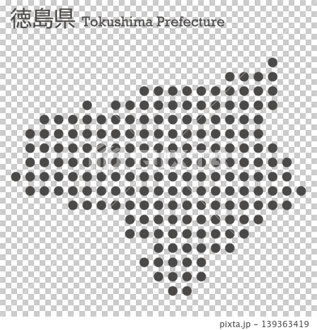日本のベクターイラスト地図素材:徳島県全体地図 日本のベクターイラスト地図素材:徳島県全体地図 139363419