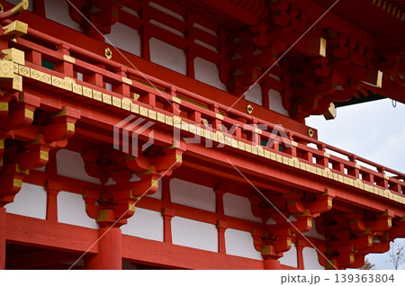 Close-up view of Fushimi Inari Taisha(Fushimi Inari Shrine) is a popular tourist destination in Kyoto, Japan. Fushimi Inari Shrine architecture. Building exterior. Close-up view of Fushimi Inari Taisha(Fushimi Inari Shrine) is a popular tourist destination in Kyoto, Japan. Fushimi Inari Shrine architecture. Building exterior. 139363804