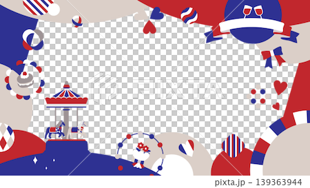 Stylish vector frame in French tricolor colors Stylish vector frame in French tricolor colors 139363944