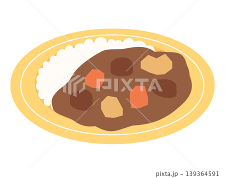 シンプルなカレーライスのイラスト 139364591