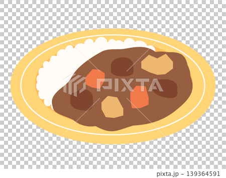 シンプルなカレーライスのイラスト 139364591