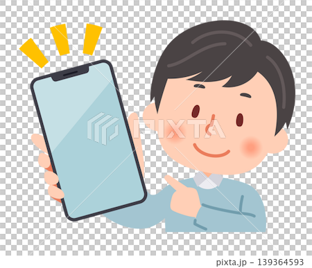 有智能手機的一個年輕人 139364593