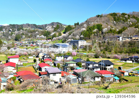 小川村役場周辺／北アルプス方向を望む(長野県小川村)【2026.4】 139364596