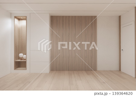 shelf on Built-in mock up smath board wall minimalist,Empty white wall on wooden floor and decoration, room japandi modern style.3D rendering shelf on Built-in mock up smath board wall minimalist,Empty white wall on wooden floor and decoration, room japandi modern style.3D rendering 139364620