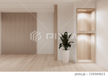 shelf on Built-in mock up smath board wall minimalist,Empty white wall on wooden floor and decoration, room japandi modern style.3D rendering shelf on Built-in mock up smath board wall minimalist,Empty white wall on wooden floor and decoration, room japandi modern style.3D rendering 139364621