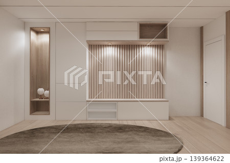 shelf on Built-in mock up smath board wall minimalist,Empty white wall on wooden floor and decoration, room japandi modern style.3D rendering shelf on Built-in mock up smath board wall minimalist,Empty white wall on wooden floor and decoration, room japandi modern style.3D rendering 139364622