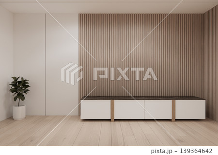 shelf on Built-in mock up smath board wall minimalist,Empty white wall on wooden floor and decoration, room japandi modern style.3D rendering shelf on Built-in mock up smath board wall minimalist,Empty white wall on wooden floor and decoration, room japandi modern style.3D rendering 139364642