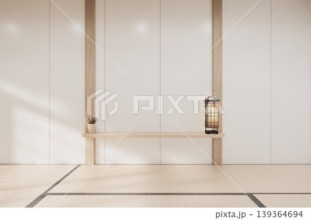 floor tatami japanese on white room bright minimal. 3D rendering floor tatami japanese on white room bright minimal. 3D rendering 139364694