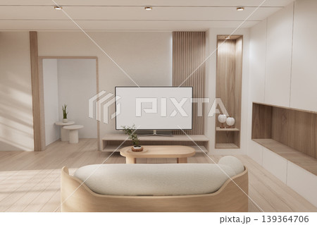Mock up Cabinet for smath Tv on living room Built-in wall minimalist,Empty shelf wall on wooden floor .3D rendering Mock up Cabinet for smath Tv on living room Built-in wall minimalist,Empty shelf wall on wooden floor .3D rendering 139364706