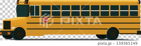 School bus angled front side view stock illustration 139365149