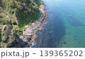 浜益の毘砂別川河口と日本海の自然風景 北海道石狩市 空撮 139365202