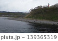 北海道石狩市浜益 幌川河口と日本海の海岸風景 ドローン空撮 139365319