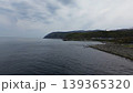 北海道石狩市浜益 幌川河口と日本海の海岸風景 ドローン空撮 139365320
