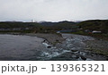 北海道石狩市浜益 幌川河口と日本海の海岸風景 ドローン空撮 139365321