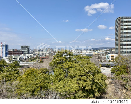 岡崎城天守閣から見下ろした岡崎市の街並み 139365935