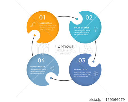 4 Steps Circle Infographic Template 139366079