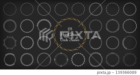 Hand Drawn Circle Frames Collection Hand Drawn Circle Frames Collection 139366089