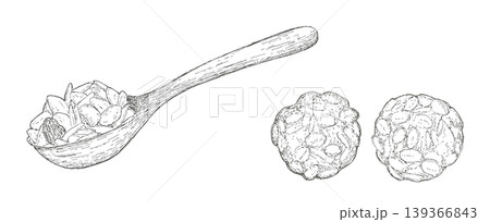 グラノーラとオートミールのクッキー グラノーラとオートミールのクッキー 139366843