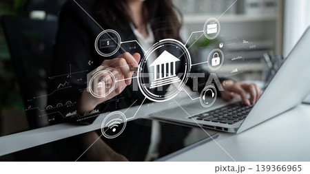 Digital Banking and Online Financial Technology Services Motif Digital Banking and Online Financial Technology Services Motif 139366965