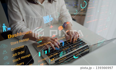 Inventory Management Dashboard with KPI and Supply Chain Overview Thunk 139366997