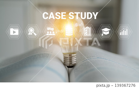 Light Bulb on Open Book Symbolizing Knowledge and Learning in Case Study Research and Business Presentation Ledger Light Bulb on Open Book Symbolizing Knowledge and Learning in Case Study Research and Business Presentation Ledger 139367276