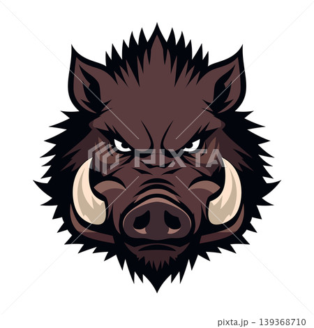 boar head mascot logo design vector template boar head mascot logo design vector template 139368710