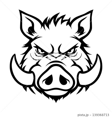 boar head mascot logo design vector template boar head mascot logo design vector template 139368713