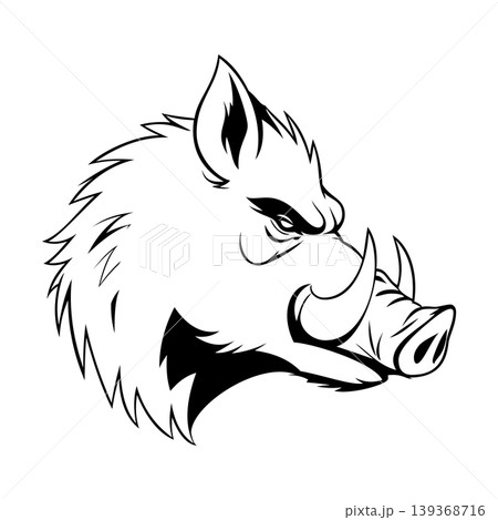 boar head mascot logo design vector template boar head mascot logo design vector template 139368716
