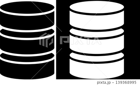 Database Storage Icon Set, Server Data Stack Symbol for Technology and Cloud Computing 139368995