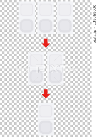 納豆パック容器の供給減少と不足を示すシンプル図解イラスト 139369030