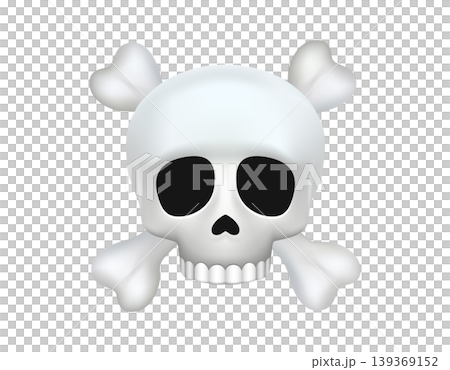 Iconic skull and crossbones symbol icon representing danger and warning Iconic skull and crossbones symbol icon representing danger and warning 139369152