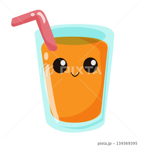 orange juice cartoon flat style 139369395