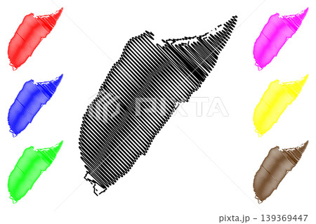 Cozumel island (United Mexican States, Mexico, Cenrtal America, Caribbean islands) map vector illustration, scribble sketch Cozumel map Cozumel island (United Mexican States, Mexico, Cenrtal America, Caribbean islands) map vector illustration, scribble sketch Cozumel map 139369447