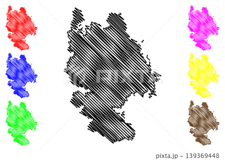 Cristobal island (Republic of Panama, Bocas del Toro Archipelago, Cenrtal America, Caribbean islands) map vector illustration, scribble sketch Cristobal map 139369448