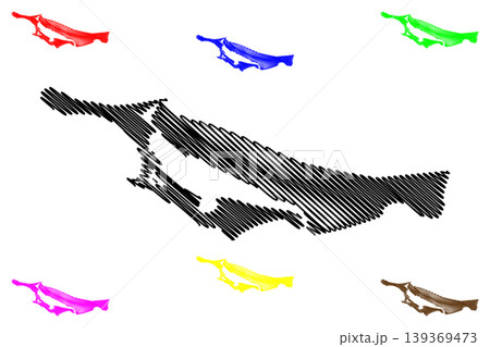 Little San Salvador island (Commonwealth of The Bahamas, Cenrtal America, Caribbean islands) map vector illustration, scribble sketch Half Moon Cay map Little San Salvador island (Commonwealth of The Bahamas, Cenrtal America, Caribbean islands) map vector illustration, scribble sketch Half Moon Cay map 139369473