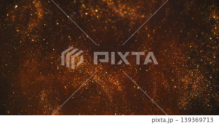 Blur sparkle. Light glitter dots. Orange brown circle stream blend glowing powder. Art color bokeh luminosity abstract copper background. Blur sparkle. Light glitter dots. Orange brown circle stream blend glowing powder. Art color bokeh luminosity abstract copper background. 139369713