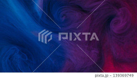 Haze flow. Fume blend. Defocused blue pink purple colorful ink glitter splash vibrant texture underwater cloud on abstract background. Haze flow. Fume blend. Defocused blue pink purple colorful ink glitter splash vibrant texture underwater cloud on abstract background. 139369749