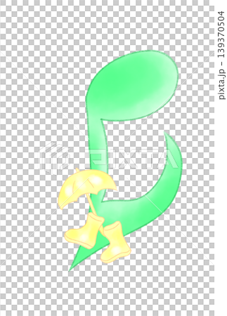 Musical notes with rain gear Musical notes with rain gear 139370504