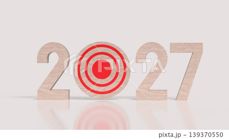 2027 Business Target Goal Concept With Wooden...のイラスト素材 [139370550] - PIXTA