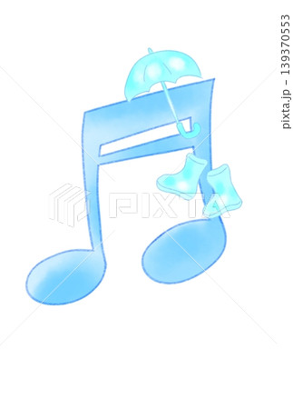 雨具の付いた音符 139370553