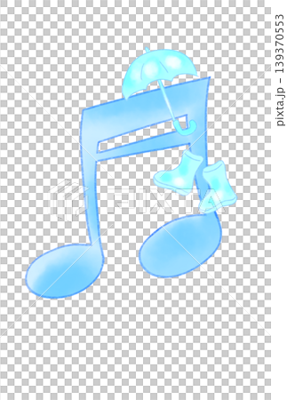 雨具の付いた音符 139370553