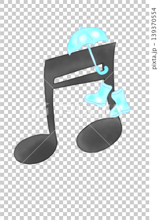 雨具の付いた音符 雨具の付いた音符 139370554