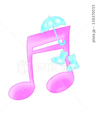 雨具の付いた音符 139370555