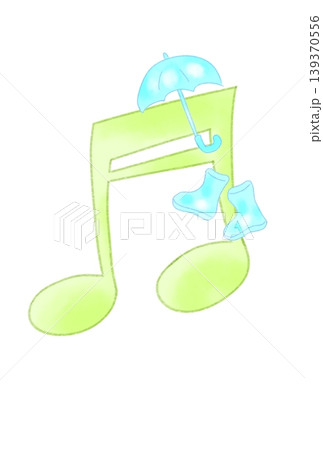 雨具の付いた音符 雨具の付いた音符 139370556