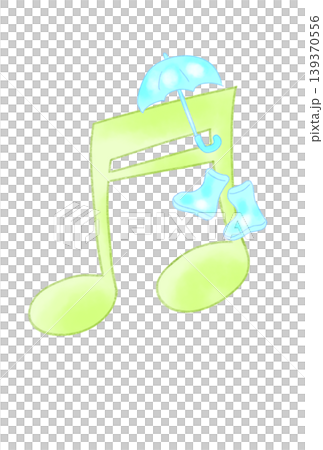 雨具の付いた音符 雨具の付いた音符 139370556