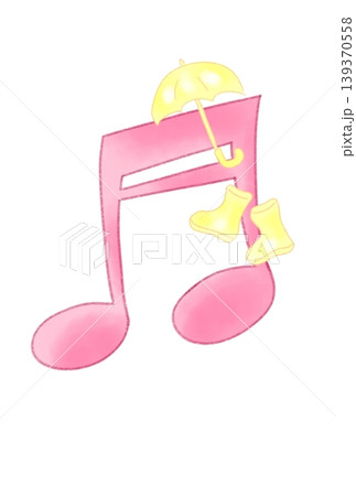 雨具の付いた音符 雨具の付いた音符 139370558