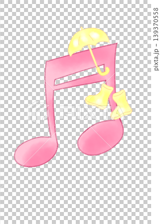 雨具の付いた音符 雨具の付いた音符 139370558