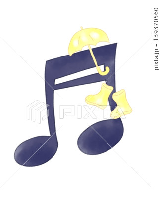 雨具の付いた音符 雨具の付いた音符 139370560